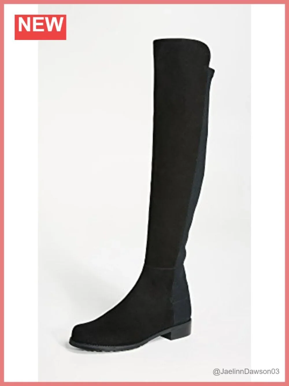 Stuart Weitzman Leather Over-The-Knee Flat Boots Pull-On Notched Top